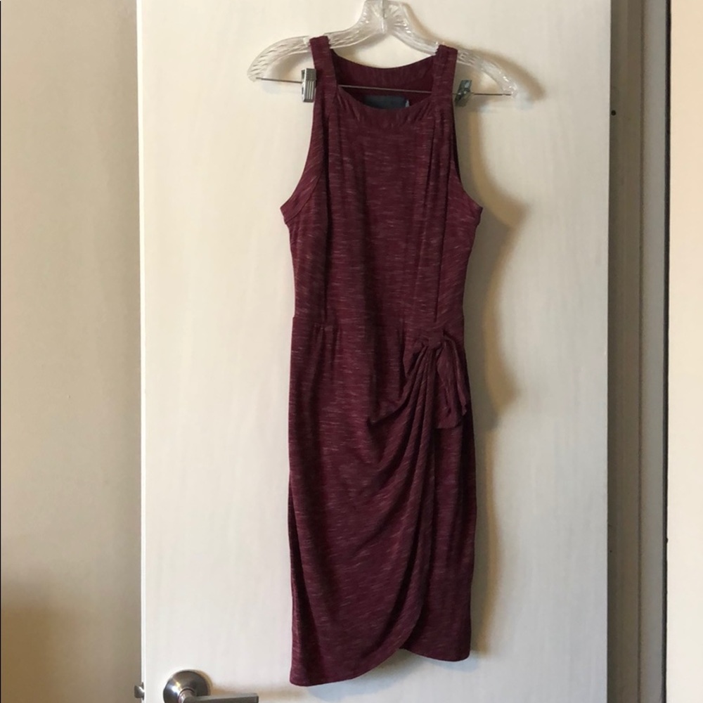 Anthropologie maroon dress